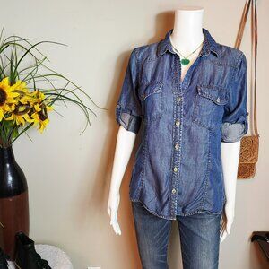 Bella Dahl tencel denim long sleeve shirt